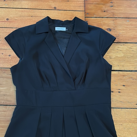 Calvin Klein vintage style black full skirt dress. Pleating, vintage, classic - Picture 2 of 6